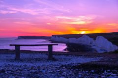 Sunset at Seven Sisters